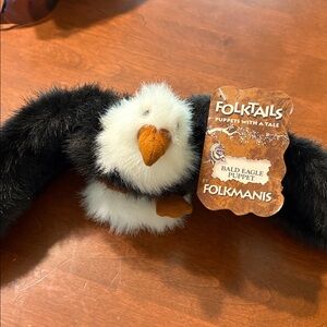 FULKMANIS AMERICAN BALD EAGLE PUPPET PLUSH EDUCATIONAL TOY 15"